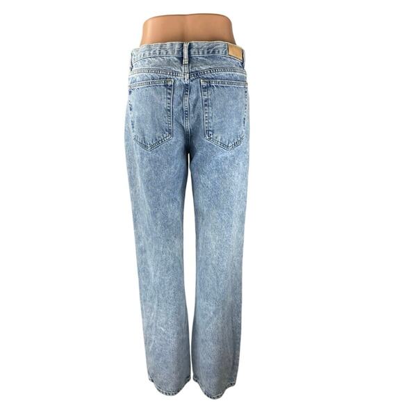 MNG Mango Women's Blue Light Wash High Rise Straight Leg Denim Jeans Size 8 - Picture 3 of 5